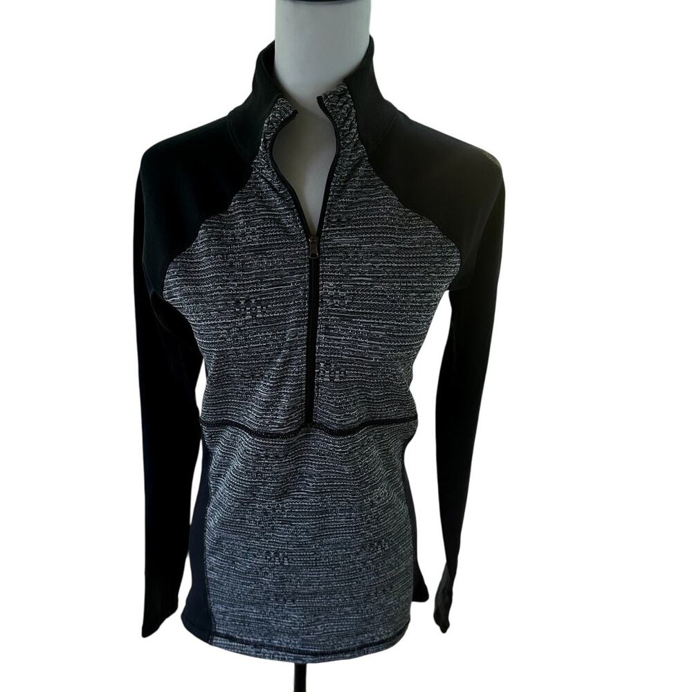 Calia Black White Long Sleeve Pull Over Medium